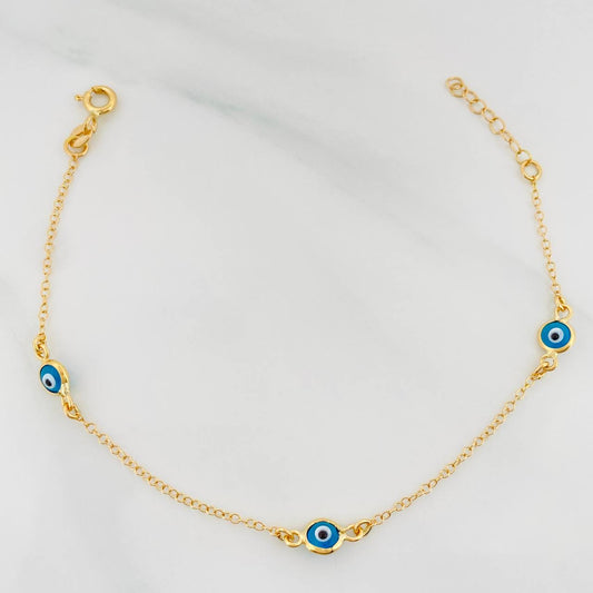 Pulso Aro Seguido Ojo Turco 1.5 g / 18 cm / 0.6 mm Oro Amarillo 18K