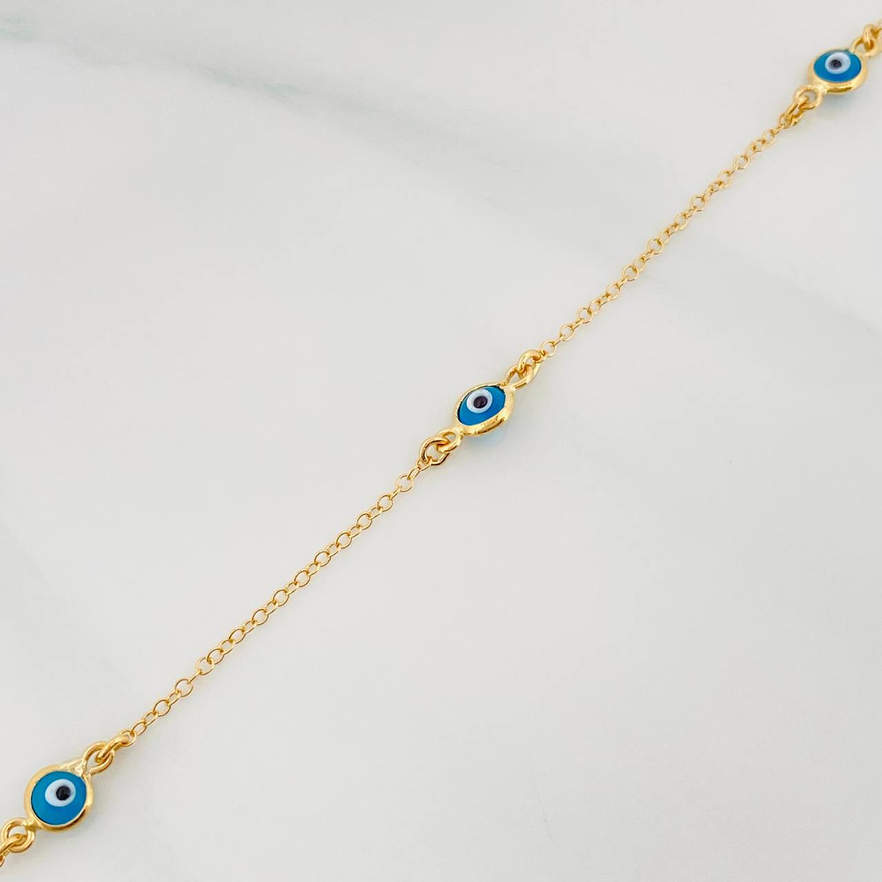 Pulso Aro Seguido Ojo Turco 1.5 g / 18 cm / 0.6 mm Oro Amarillo 18K