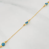 Pulso Aro Seguido Ojo Turco 1.5 g / 18 cm / 0.6 mm Oro Amarillo 18K