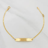 Pulso Escalera Plana Placa Rectangular 1.45 g / 17 cm / 2 mm Oro Amarillo 18K