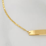 Pulso Escalera Placa Rectangular 1.85 g / 17.03 cm / 2 mm Oro Amarillo 18K