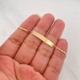Pulso Escalera Plana Placa Rectangular 1.45 g / 17 cm / 2 mm Oro Amarillo 18K
