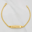 Pulso Chino Placa Rectangular 4.75g / 18cm / 1.5mm Oro Amarillo 18K