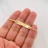 Pulso Chino Placa Rectangular 4.75g / 18cm / 1.5mm Oro Amarillo 18K