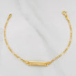 Pulso Figaro Placa Rectangular 1.55 g / 16 cm / 2 mm Oro Amarillo 18K