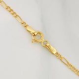 Pulso Figaro Placa Rectangular 1.55 g / 16 cm / 2 mm Oro Amarillo 18K