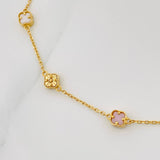 Pulso Aro Seguido Trebol 3.15 g / 21 cm / 0.6 mm Oro Amarillo 18K