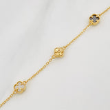 Pulso Aro Seguido Trebol 3.15 g / 21 cm / 0.6 mm Oro Amarillo 18K