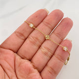 Pulso Aro Seguido Trebol 3.15 g / 21 cm / 0.6 mm Oro Amarillo 18K