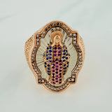 Anillo Virgen De Guadalupe 18.7gr / T12 1/4 / Oro Rosa 18K $