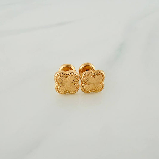 Topos Trebol 0.9gr / 4mm Oro Amarillo 18K &