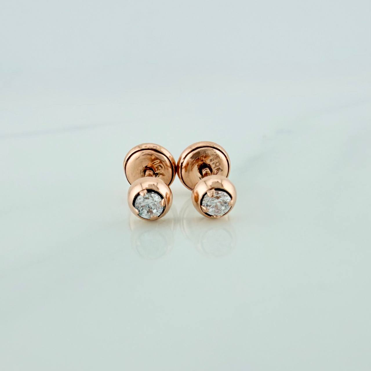 Topos Bisel 0.7gr / 3mm Oro Rosa 18K