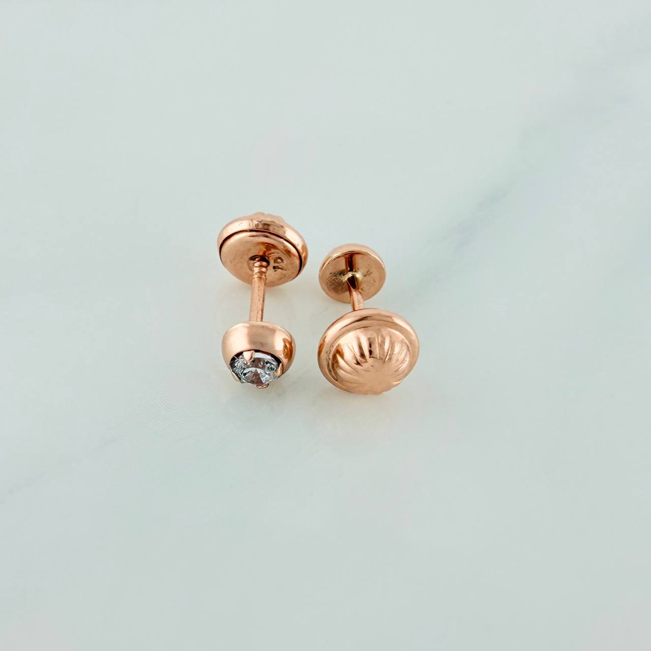 Topos Bisel 0.7gr / 3mm Oro Rosa 18K