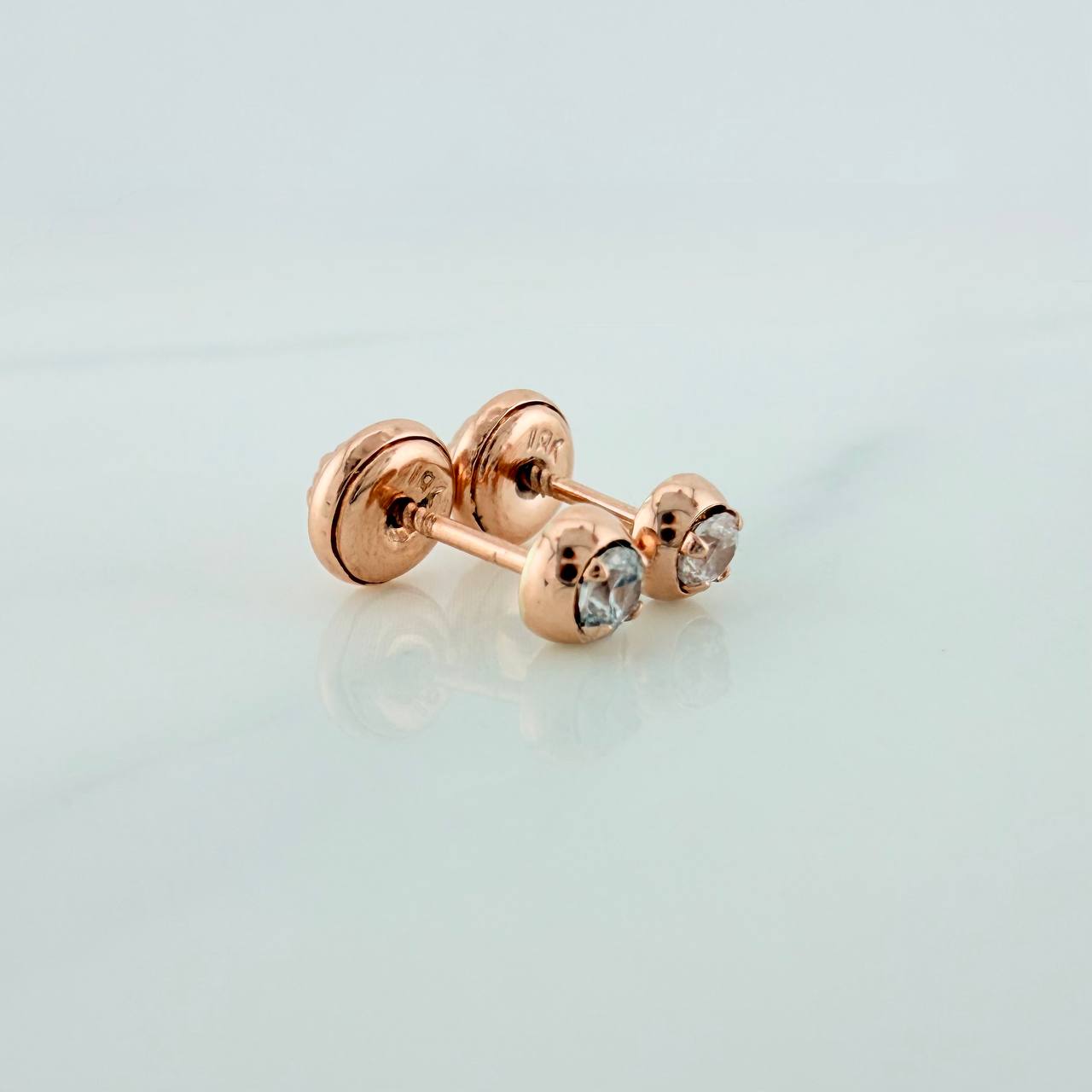 Topos Bisel 0.7gr / 3mm Oro Rosa 18K