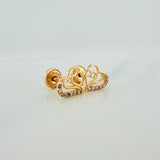 Topos Corazones 0.85gr / 4mm Oro Amarillo 18K &