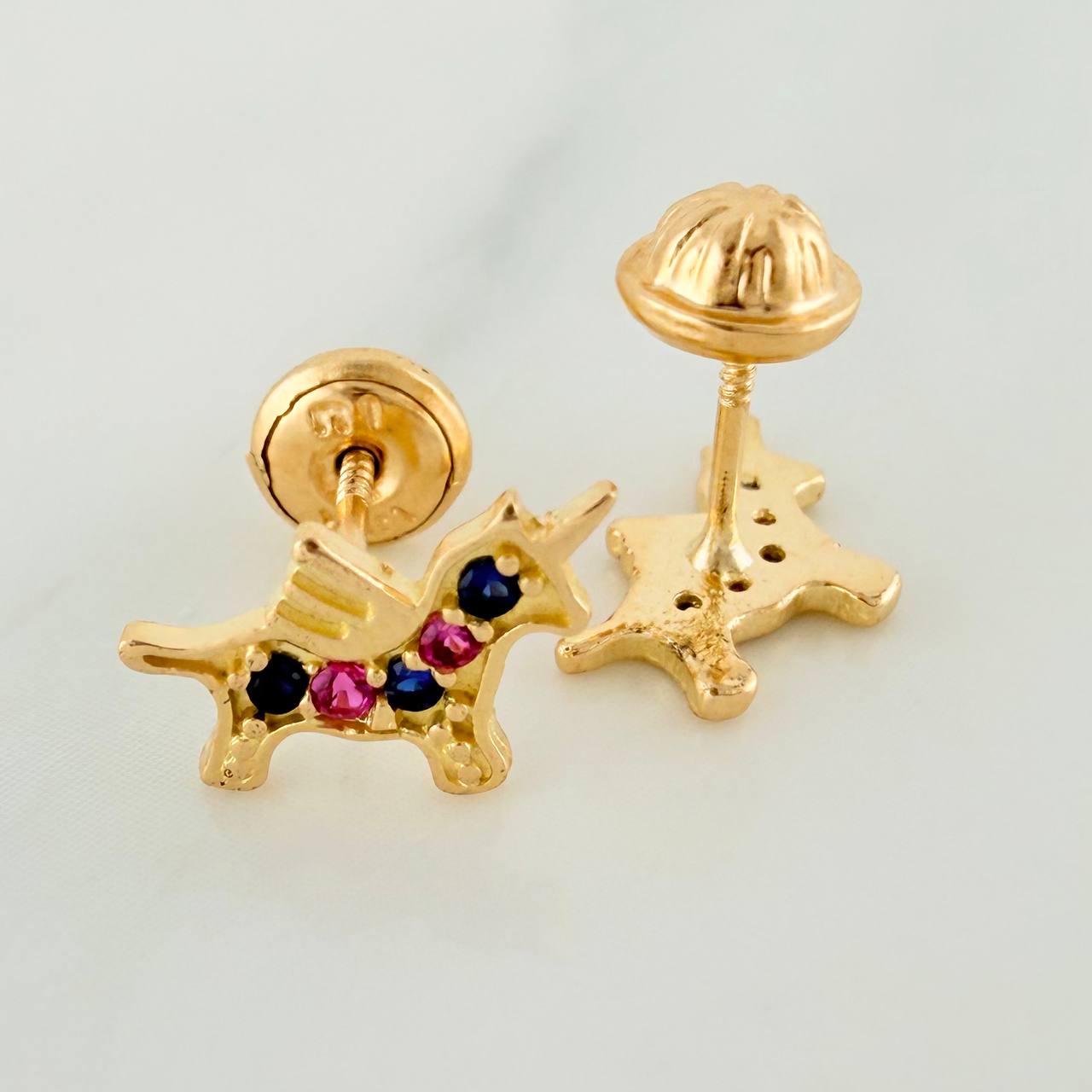 Topos Unicornio 1.1gr / 7mm Oro Amarillo 18K