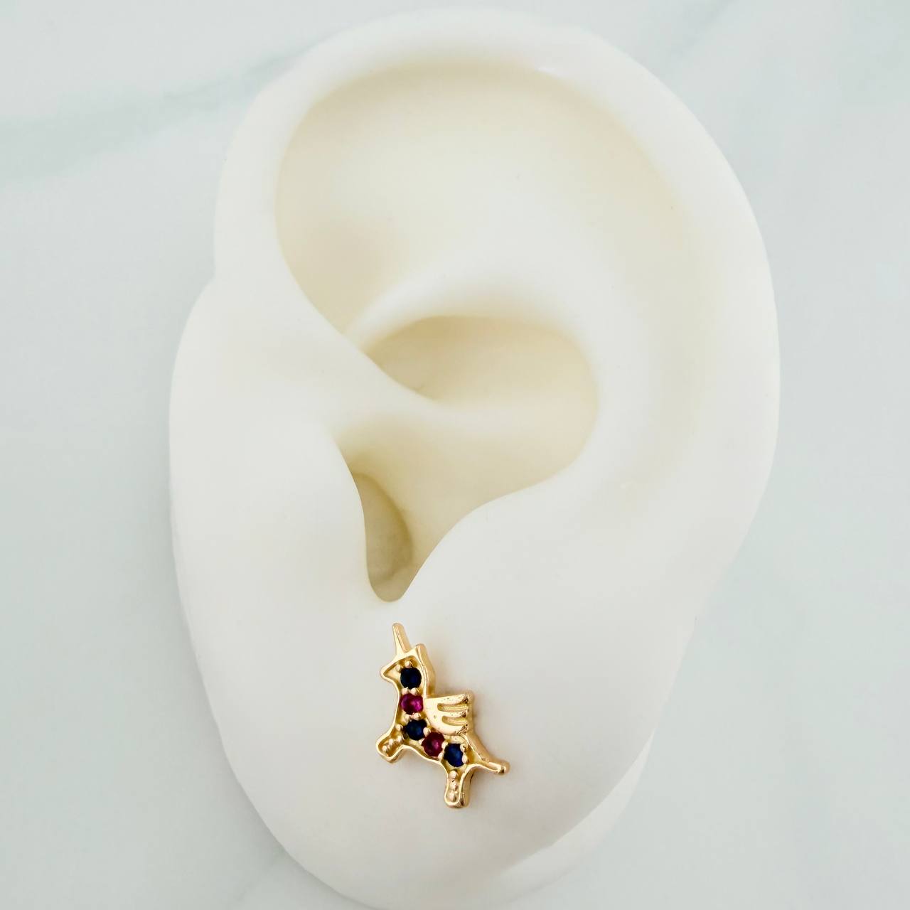 Topos Unicornio 1.1gr / 7mm Oro Amarillo 18K