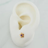Topos Flor 0.8gr / 2.5mm Oro Amarillo 18K &
