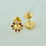 Topos Flor 1.2gr / 3mm Oro Amarillo 18K