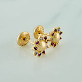 Topos Flor 1.2gr / 3mm Oro Amarillo 18K