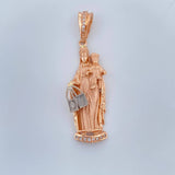 Dije Virgen Del Carmen 6.05gr / 4.5cm / Dos Oros Blanco Rosa 18K %
