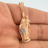 Dije Virgen Del Carmen 6.05gr / 4.5cm / Dos Oros Blanco Rosa 18K %