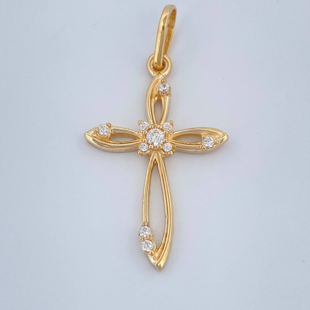 Dije Cruz Isometrica 1.5gr / 3cm / Oro Amarillo 18K %