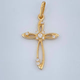 Dije Cruz Isometrica 1.5gr / 3cm / Oro Amarillo 18K %