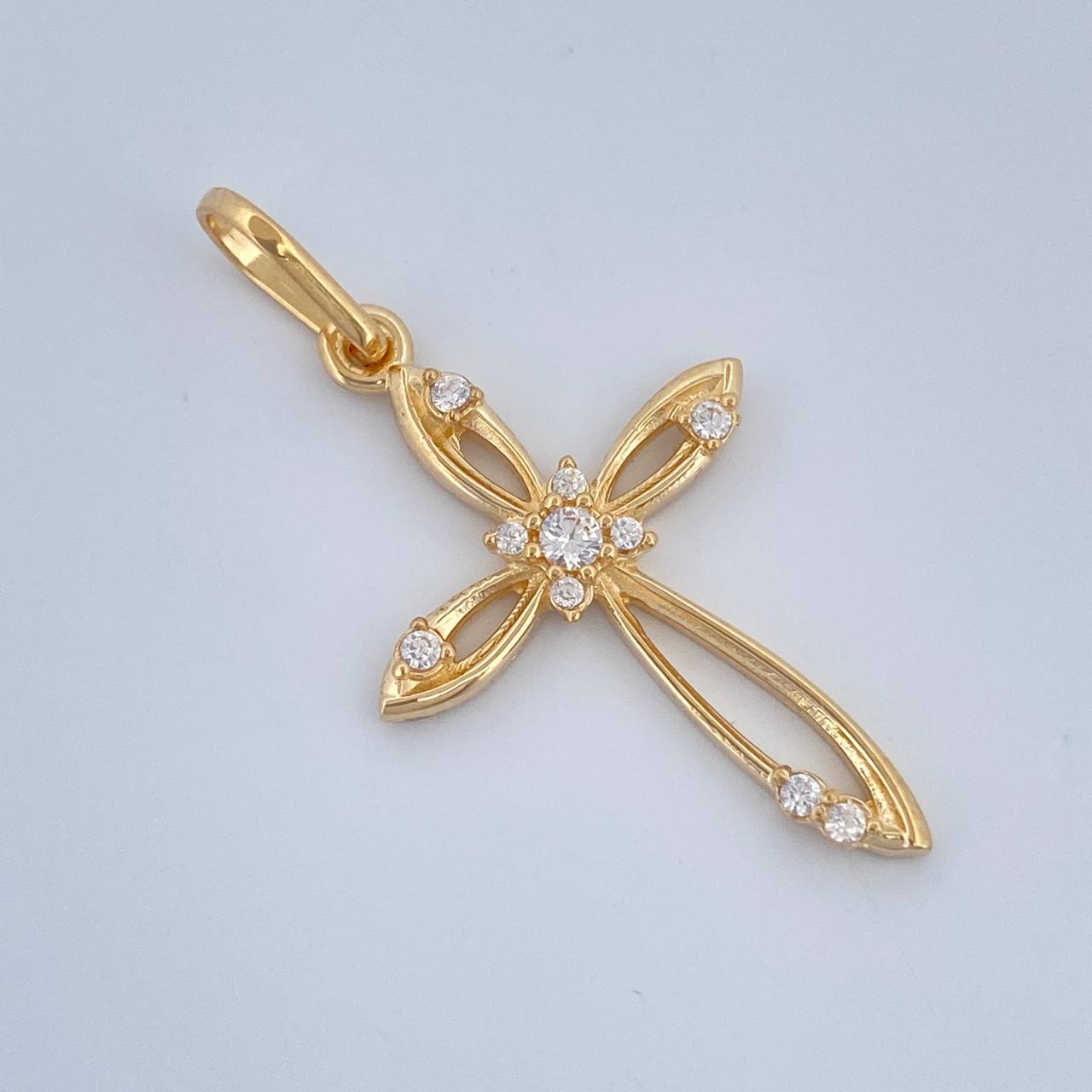 Dije Cruz Isometrica 1.5gr / 3cm / Oro Amarillo 18K %