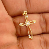 Dije Cruz Isometrica 1.5gr / 3cm / Oro Amarillo 18K %