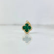 Dije Trébol VCyA 1.25gr / 1.8cm / Malaquita Verde Oro Amarillo +4 ©