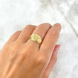 Anillo Cinturón Corona 4.05gr / T9 1/2 / Circones Blancos Oro Amarillo