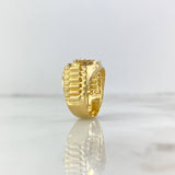 Anillo Cinturón Corona 10gr / T11 / Circones Blancos Oro Amarillo