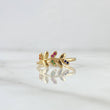 Anillo Hojas De Laureola 1.55gr / T5 1/2 / Circones Multicolor Oro Amarillo 18K ©