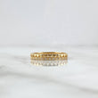 Anillo Media Churumbela Corazones 1.6gr / T6 3/4 / Circones Blancos Oro Amarillo 18K