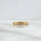 Anillo Media Churumbela Corazones 1.65gr / T7 1/2 / Circones Blancos Oro Amarillo 18K ©