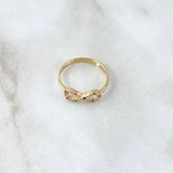 Anillo Infinito Lemniscata 1.5gr / T6 / Circones Multicolor Oro Amarillo 18K ©