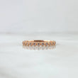 Anillo Linea de Ojos 1.45gr / T7 3/4 / Circones Blancos Oro Rosa 18K ©