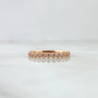 Anillo Linea De Ojos 1.55gr / T6 3/4 / Circones Blancos Oro Rosa 18K *
