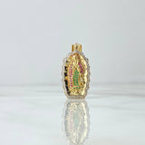 Dije Virgen Guadalupe 5.7gr / 3.5cm / Circones Blancos Verdes Fucsia Oro Amarillo 18K