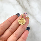 Dije San Benito En Aro Movil 2.2gr / 2.2cm / Circones Blancos Negros Oro Amarillo 18K
