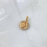 Dije Virgen del Carmen 2.4gr / 2cm / Circones Blancos Oro Amarillo 18K