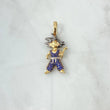 Dije Animado 6.4gr / 4cm / Circones Azules Dos Oros Amarillo Blanco 18K