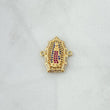 Herraje Virgen de Guadalupe 2.8gr / 2.2cm / Filigran Circones Blancos Azules Fucsia Oro Amarillo 18K *