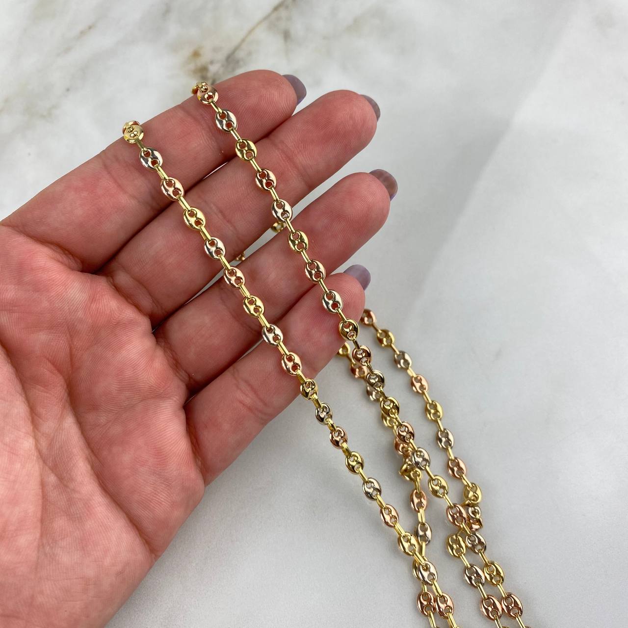 Cadena GC 6.8gr / 65cm / 3.3mm Tres Oros