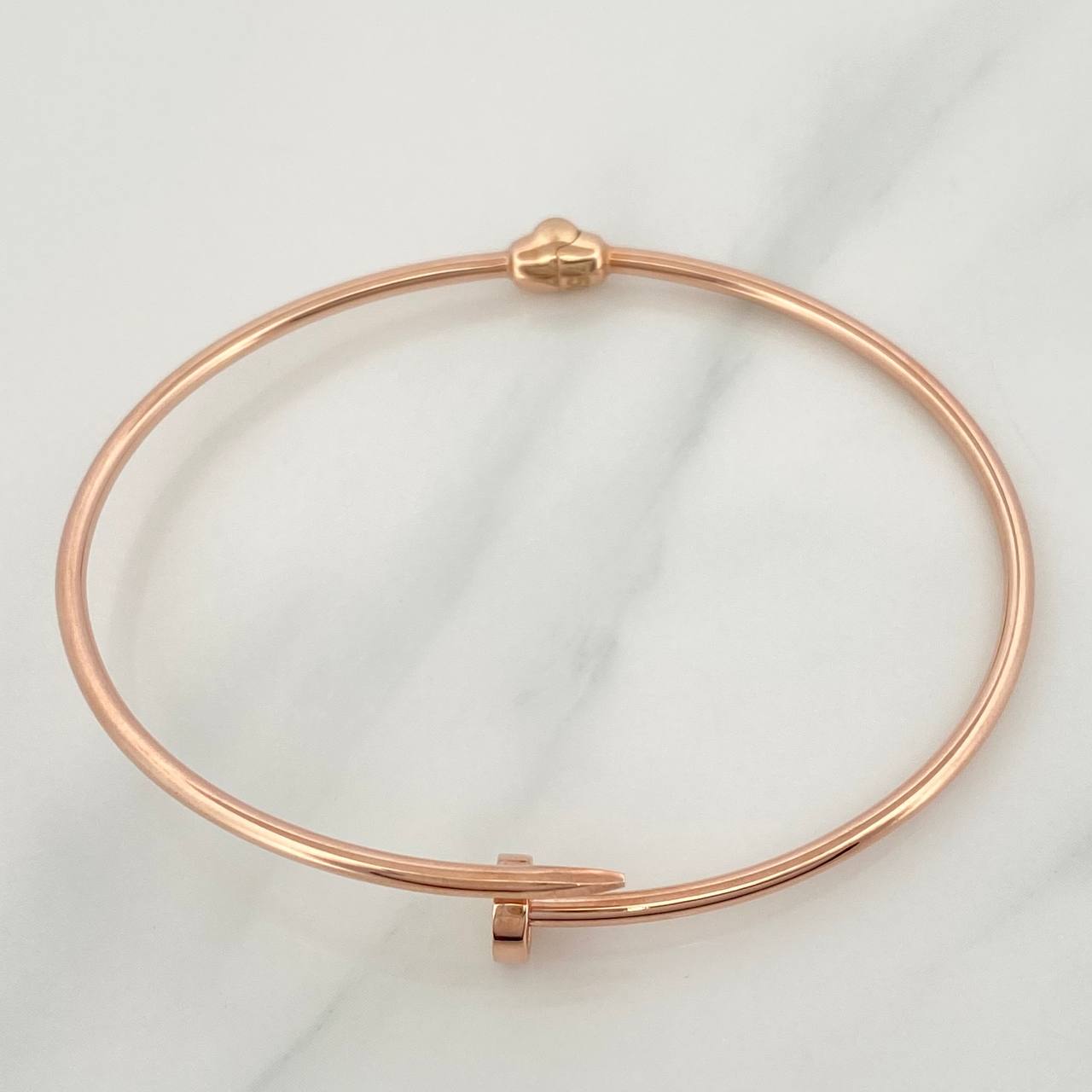 Pulso Aro Clavo 4.75gr / 17cm / 2mm Oro Rosa 18K