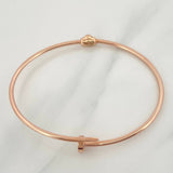 Pulso Aro Clavo 4.75gr / 17cm / 2mm Oro Rosa 18K
