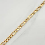 Pulso Figaro 2.6gr / 20cm / 3mm Oro Amarillo +1 18K %