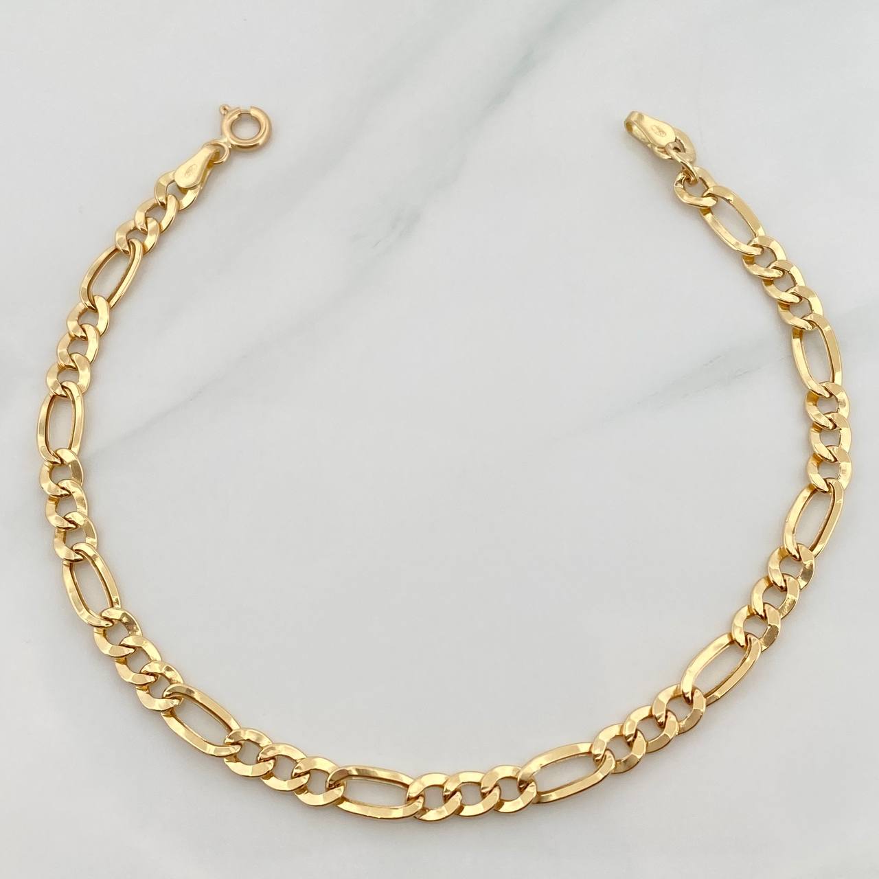 Pulso Figaro 2.6gr / 20cm / 3mm Oro Amarillo +1 18K %