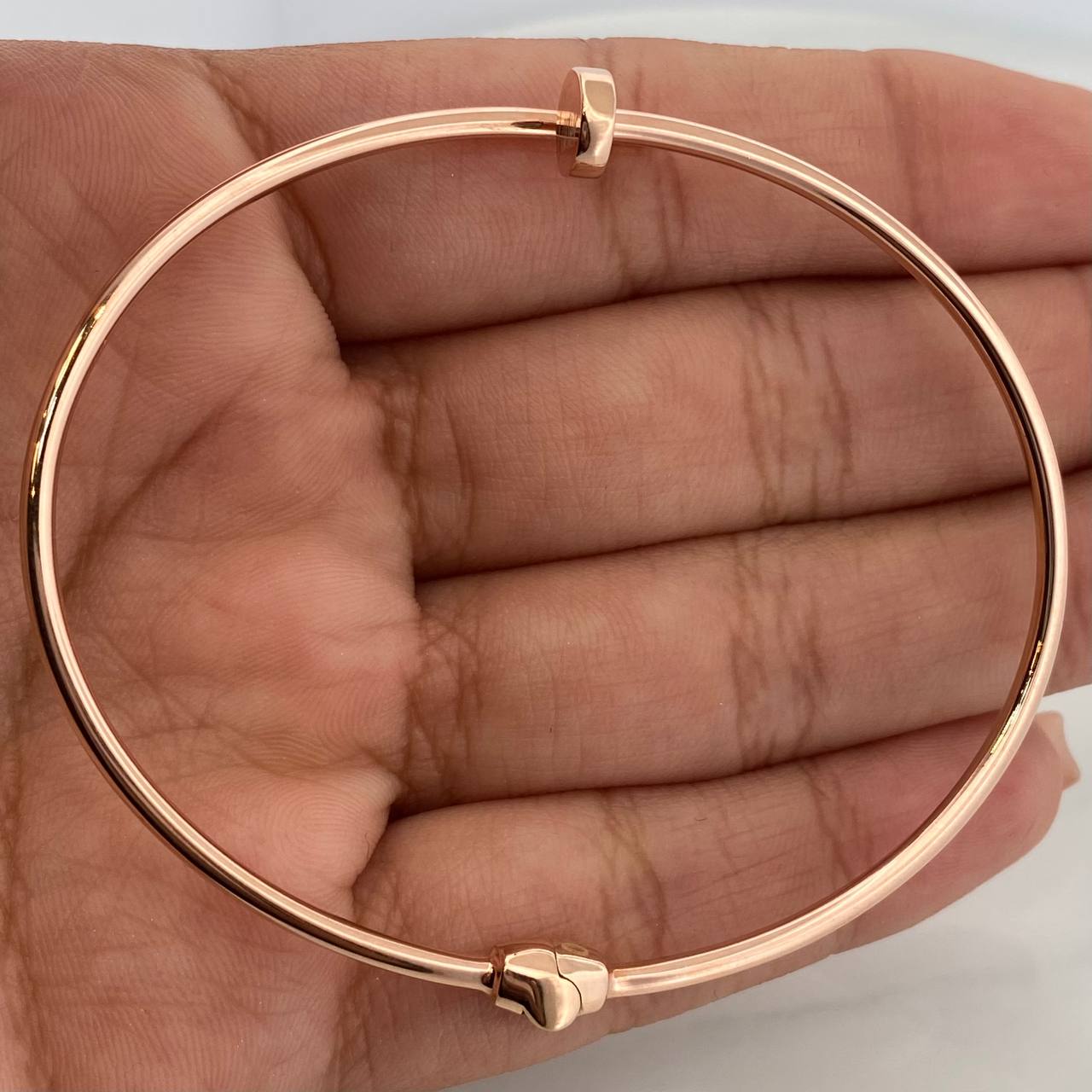 Pulso Aro Clavo 4.75gr / 17cm / 2mm Oro Rosa 18K
